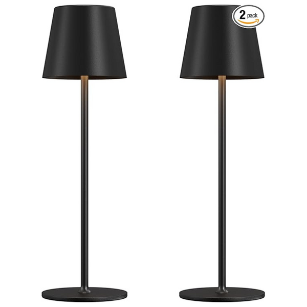 2-Pack Rechargeable 5000mAH Battery Operated Cordless Table Lamp