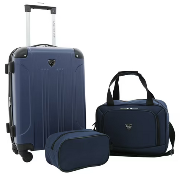 Travelers Club Chicago Plus 3-Piece Expandable Hardside Luggage Set