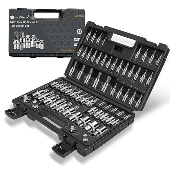 MulWark 64-Piece Master-Torx-Automotive-Mechanics-Tool