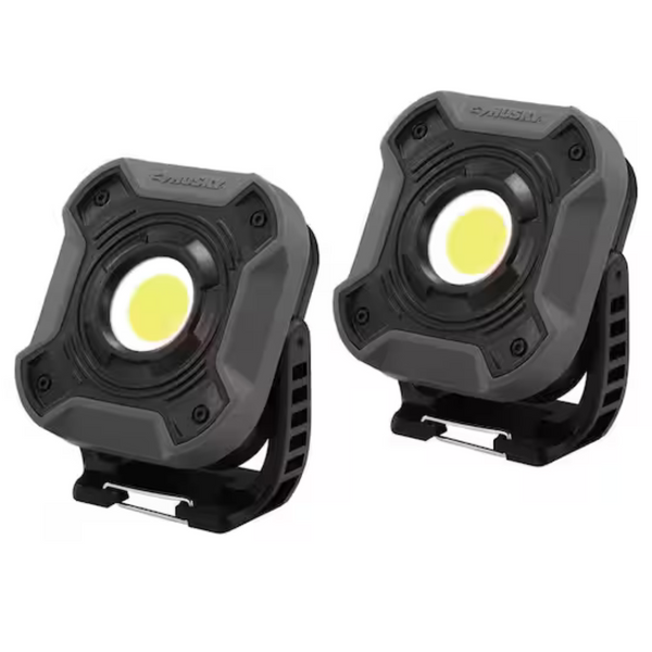 2-Pack Husky 800-Lumen LED Utility Lights W/Magnetic Handle