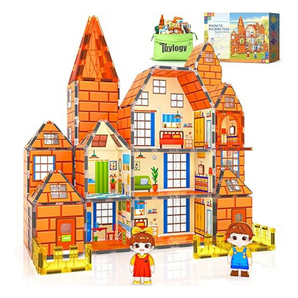 Toylogy Magnetic Tiles Doll House (44 Pcs)