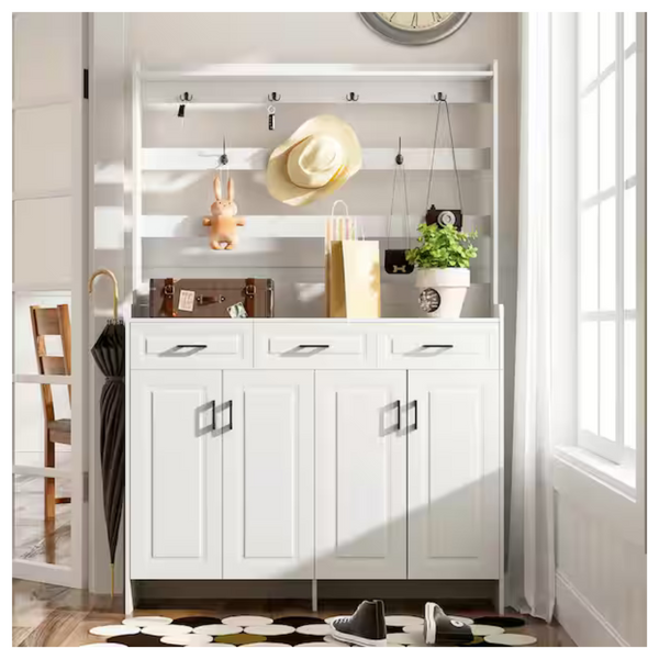 Harper & Bright Designs 4-Door Shoe Storage Cabinet