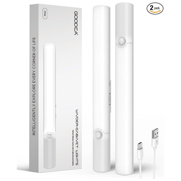 2-Pack 1800mAh 11.8" LED Under Cabinet Lights