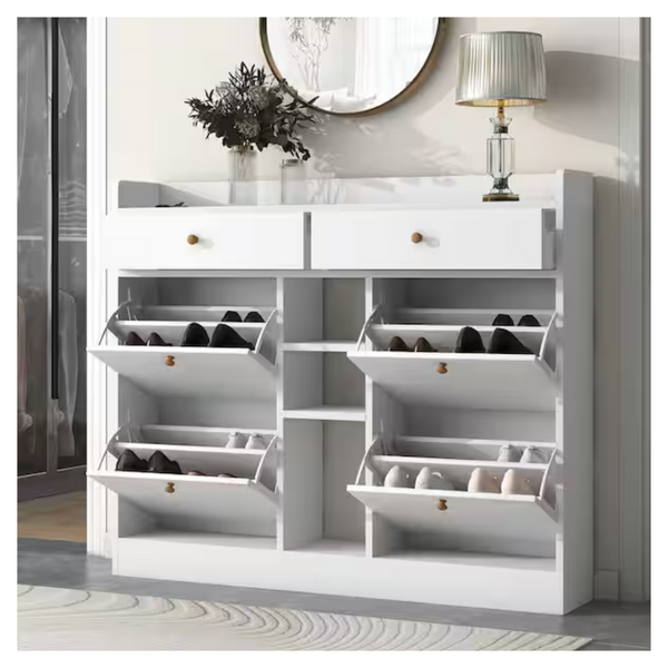 Designs 42.5" H x 50.7" W Wood Shoe Storage Cabinet