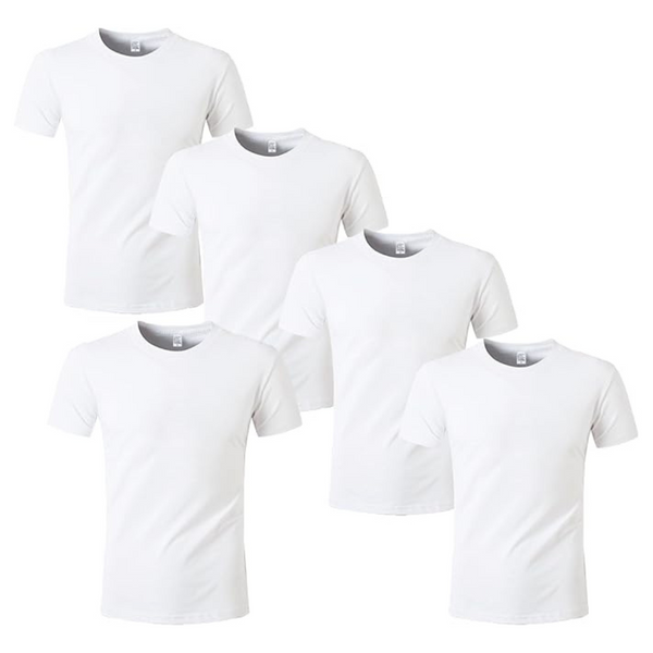 5-Pack Htvront Polyester Crew Neck T-Shirt