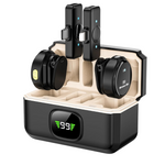 2-Pack Wireless Lavalier Microphone With Charging Case