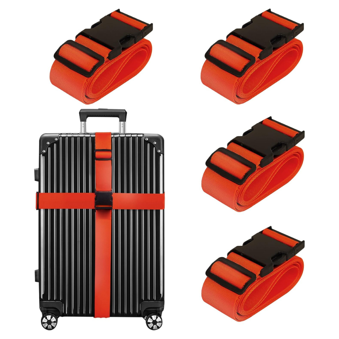 4-Pack Chelmon Luggage Straps For Suitcases