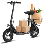 Electric Foldable Scooter With Carry Basket