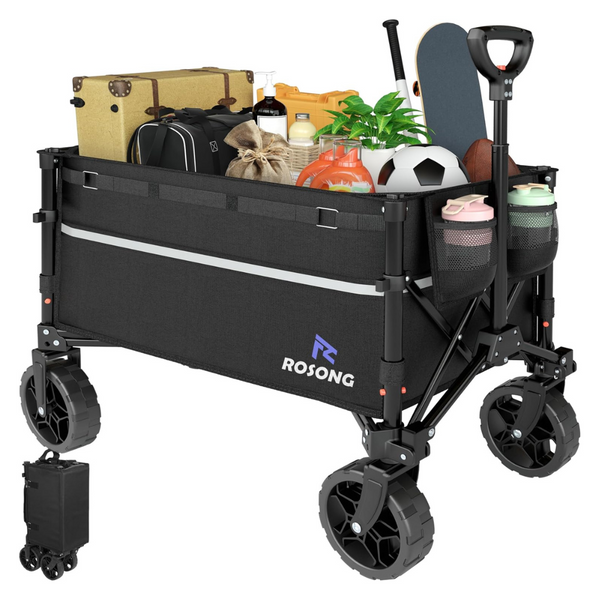Rosong Foldable Collapsible Wagon Cart With Wheels