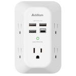 Surge Protector Wall Charger With 5 Outlet & 4 USB Ports