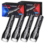 4-Pack Rechoo Waterproof Tactical Bright LED Flashlights