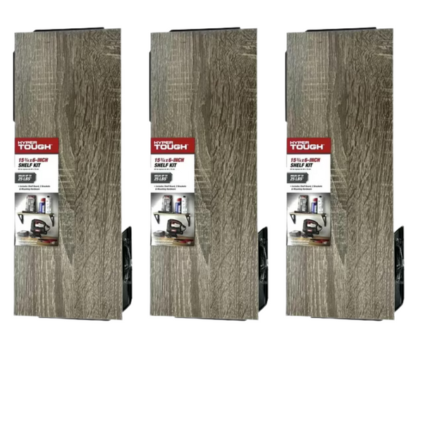 3-Pack Hyper Tough 15-3/4" x 6" Shelf Kit