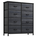 8-Drawers Metal Frame Fabric Dresser With Wooden Top & Handle