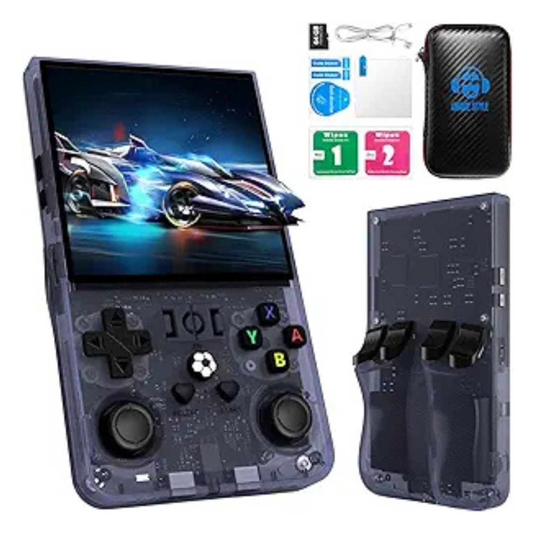 R36MAX Retro Handheld Game Console with 64G Built-in 18000+ Classic Games