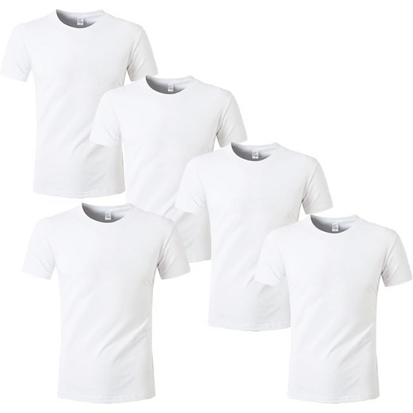 5-Pack Htvront Polyester Crew Neck T-Shirt