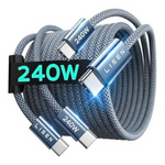 2-Pack 6.6ft LISEN 240W USB-C Fast Charging Cable (or $5.31)