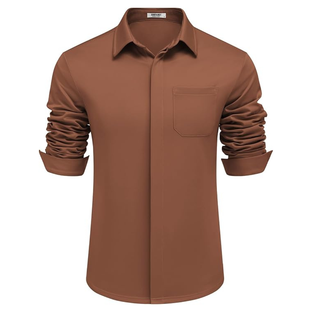 Coofandy Men's Wrinkle Free Long Sleeve Dress Shirt (Various)