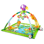 Fisher-Price Baby Playmat Rainforest Music & Lights Deluxe Gym With 10+ Activities & Toys