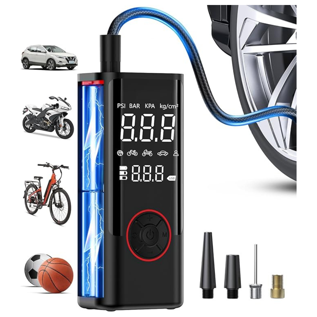 150 PSI 12V Tire Inflator Portable Air Compressor Pump W/ Pressure Gauge