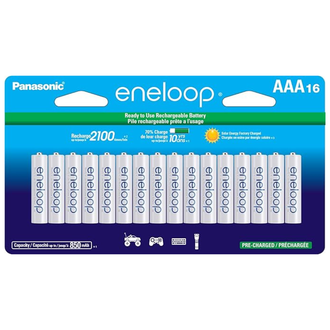 16-Pack Panasonic Eneloop AAA 2100 Cycle Rechargeable Batteries