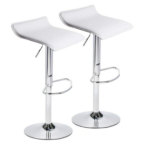 Set Of 2 SOLIDEE Adjustable Swivel Bar Stools