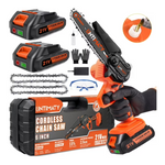 Untimaty 6" Mini Chainsaw With 2 Batteries 2 Chains
