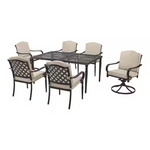 7-Piece Hampton Bay Laurel Oaks Steel Outdoor Patio Dining Set