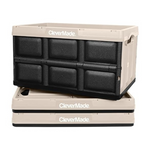 3-Pack CleverMade 46L Collapsible Stackable Heavy Duty Storage Bins