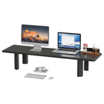 32.28" Dual Monitor Wooden Stand Riser