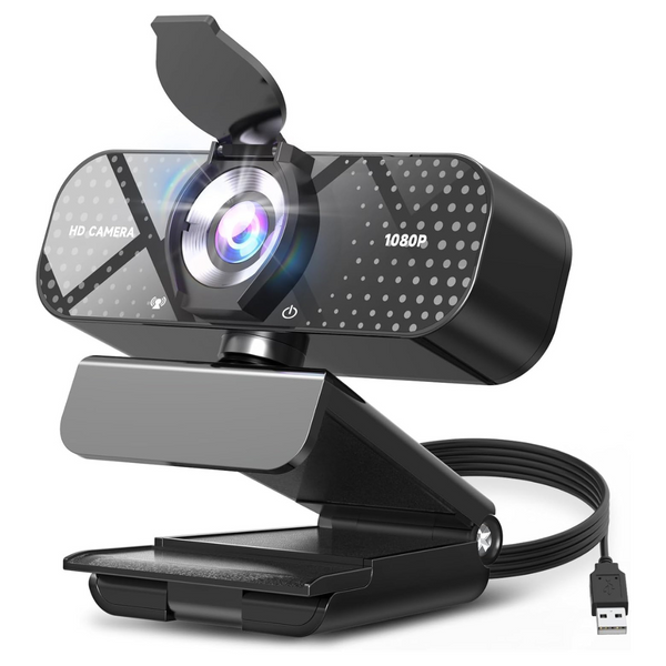 1080P HD Webcam W/ Microphone & Wide-Angle Lens