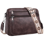 Women's Vegan Leather Crossbody Bags With Card Slots