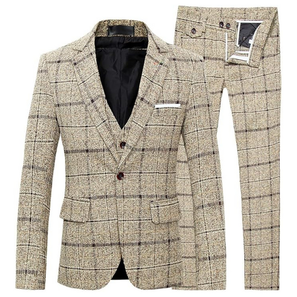 Cloudstyle Men's 3-Piece Slim Fit Suit