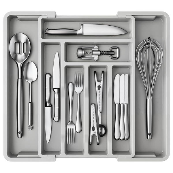 Amada Homefurnishing Expandable Silverware Drawer Organizer