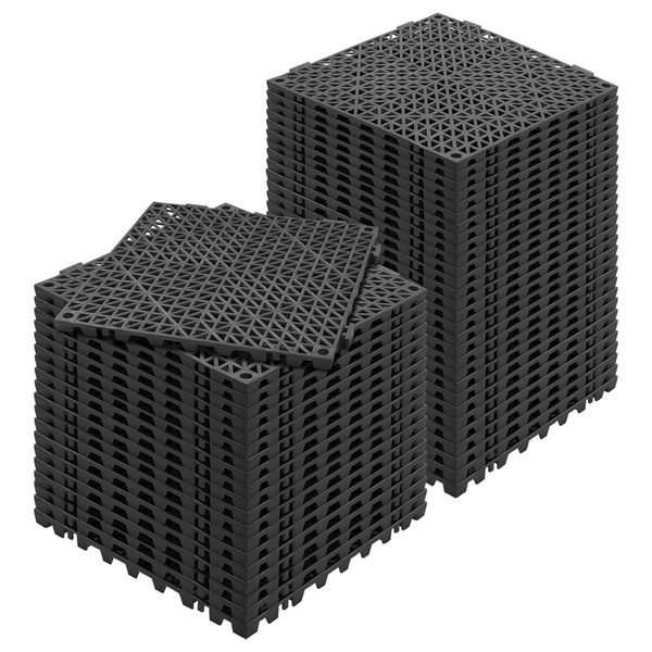 50-Piece Vevor 12" x 12" Non-Slip Interlocking Drainage Floor Tiles