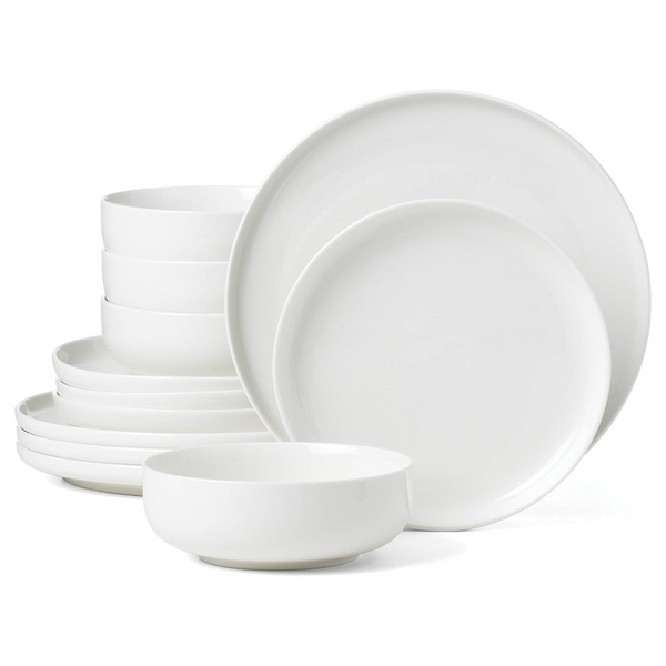 12-Count Oneida White 24 Seven Piece Dinnerware Set (Service For 4)