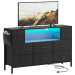 10-Drawer 55" TV Stand W/ Charging Station