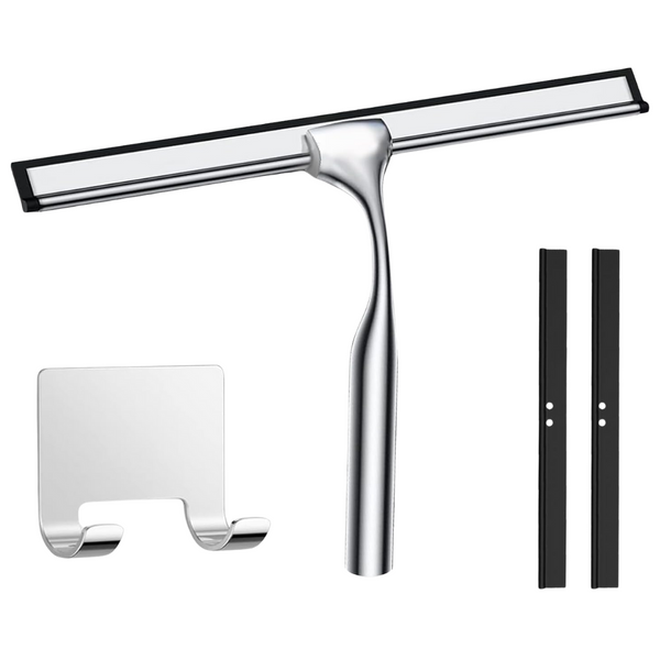 10" All-Purpose Shower Squeegee With Adhesive Hook