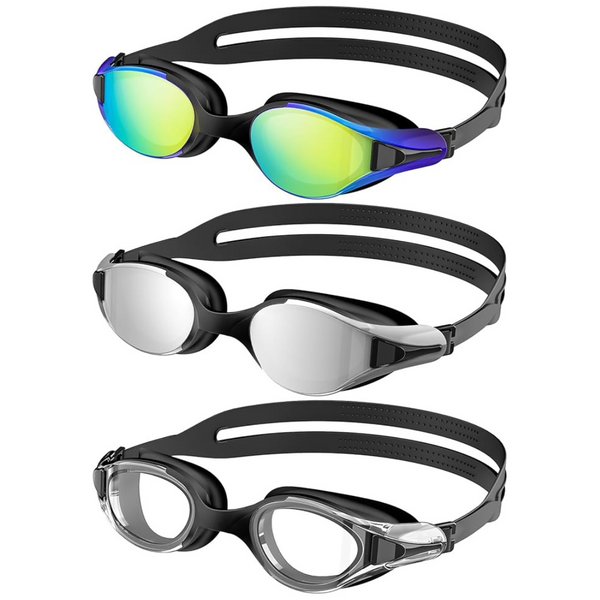 3-Pack Unisex Anti Fog UV400 Protection Swim Goggles