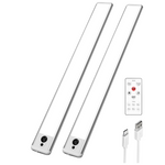 2-Piece 66 LEDs Motion Sensor Under Cabinet Lights With Remote Control