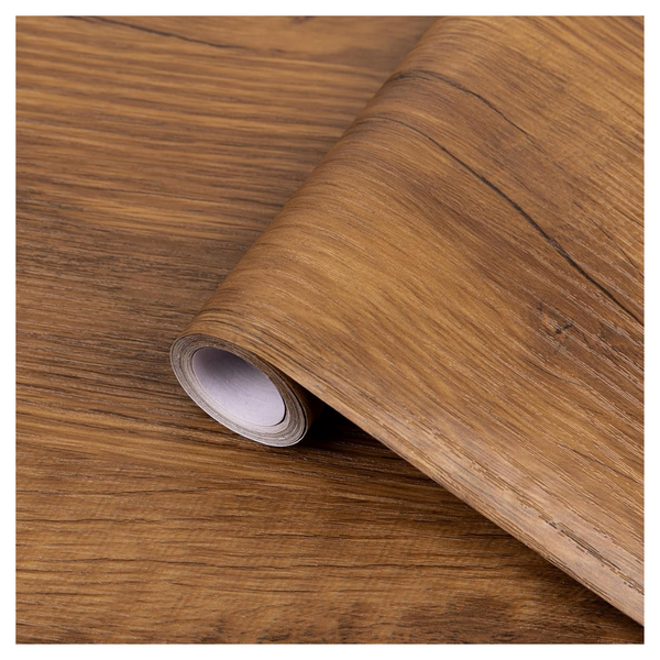 17.7" x 118.1" Self Adhesive Removable Faux Wooden Wall Paper