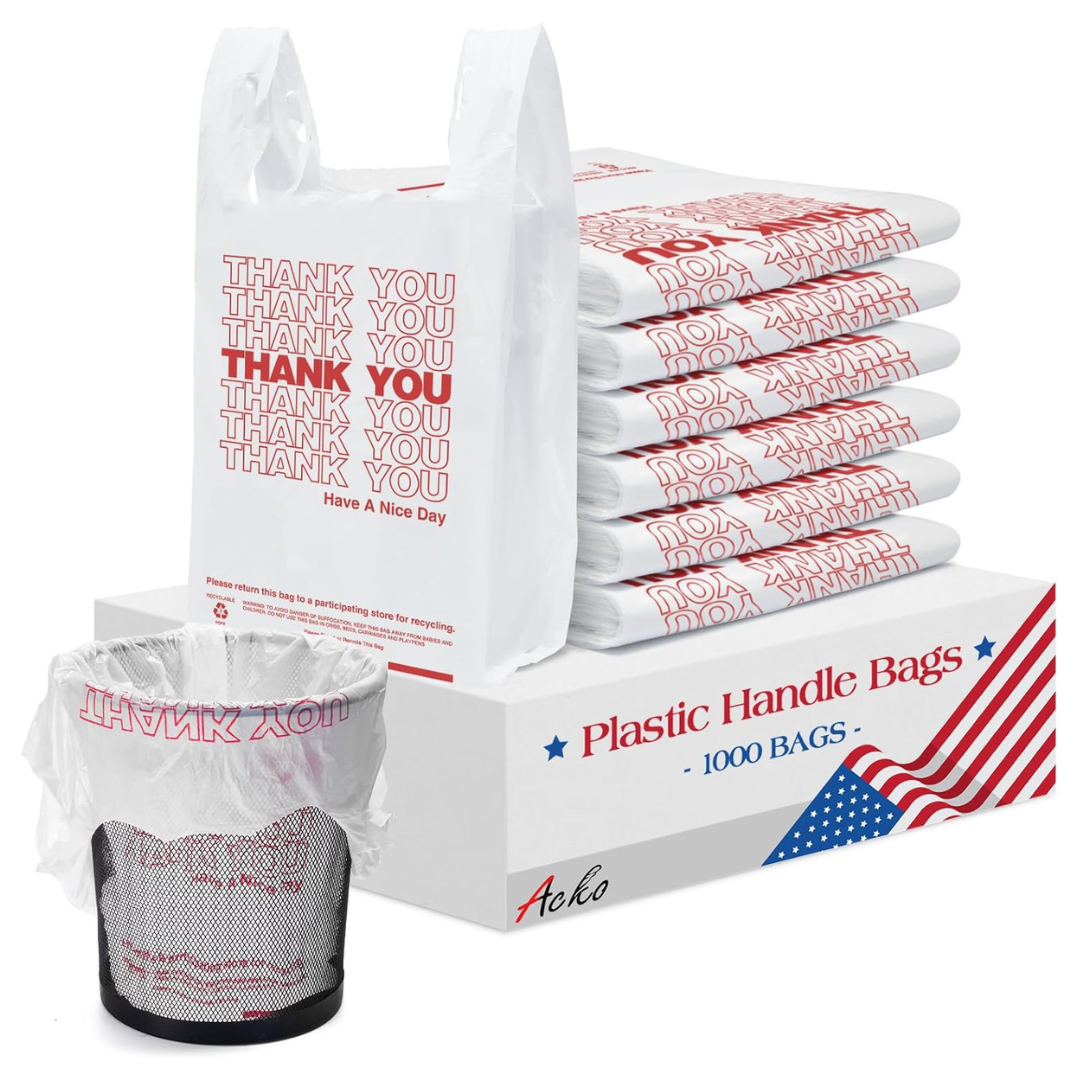 1000-Count ACKO 4 Gallon Small Trash Plastic Bags With Handle