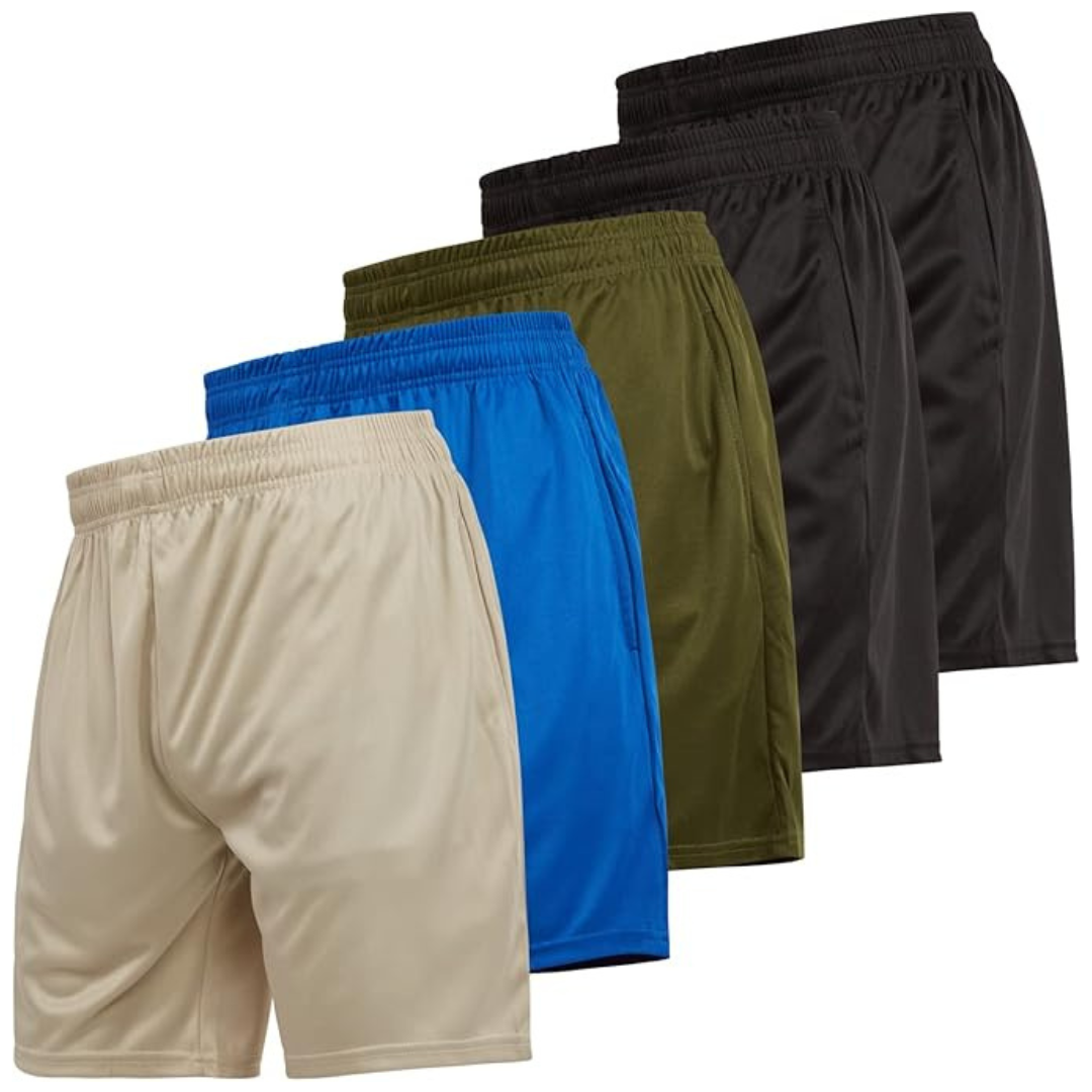 5-Pack Men's 7" Athletic Basketball Shorts