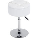 360 Deg Adjustable Swivel Round PU Leather Vanity Stool