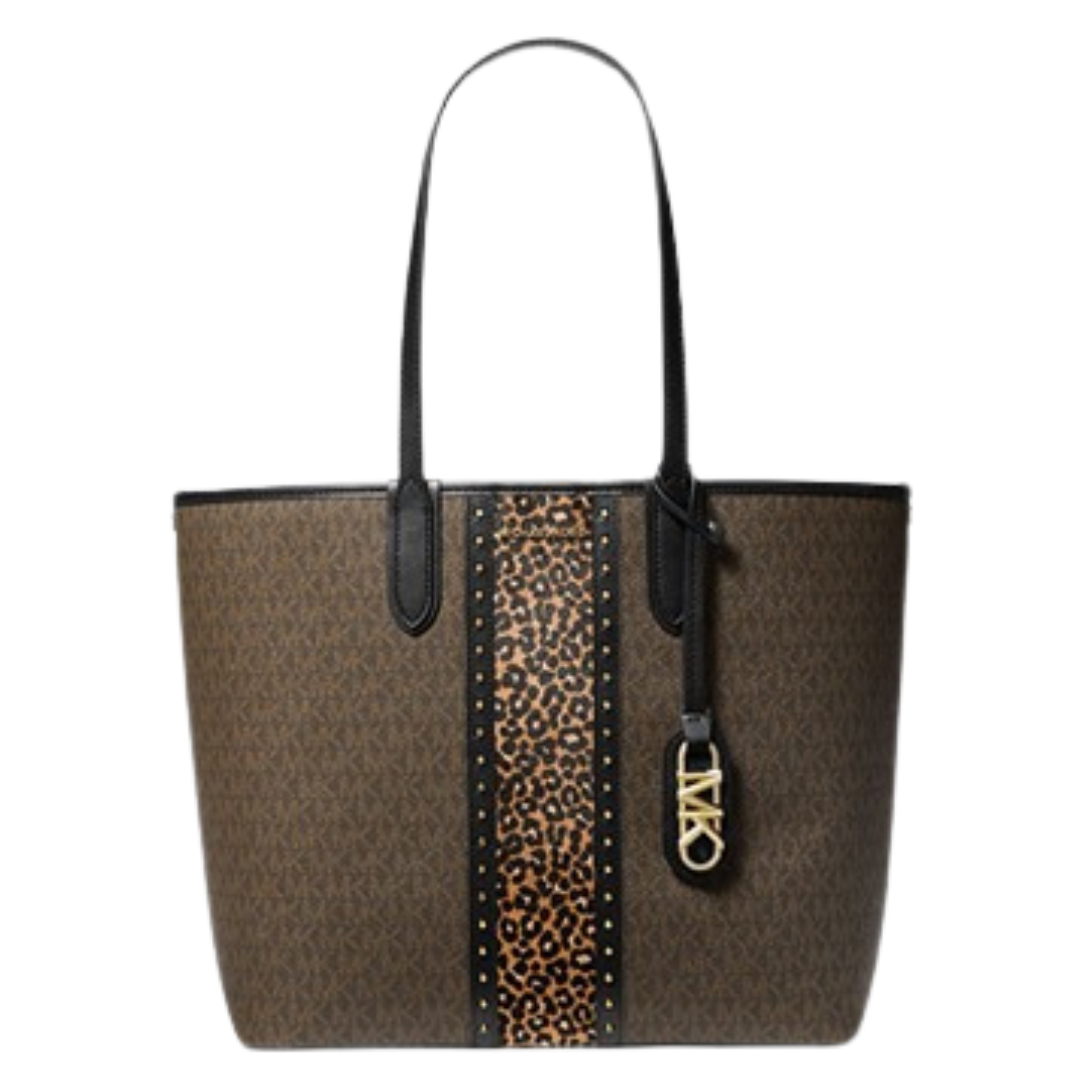 Michael Kors Eliza Large Studded Mixed-Media Tote Bag