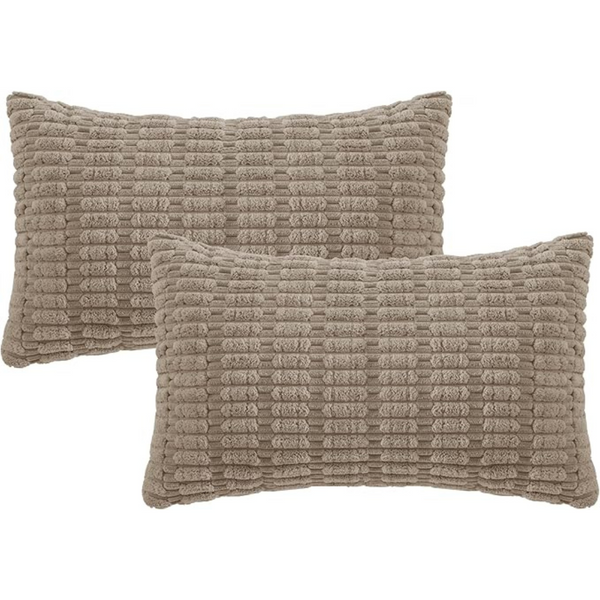 2-Pcs Corduroy Throw Pillow Covers (Various Color)