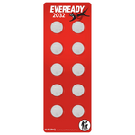 10-Pack Eveready CR2032 Lithium 3V Coin Battery