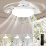 16" Retractable Ceiling Fans with 3200 Lumens Lights and Remote