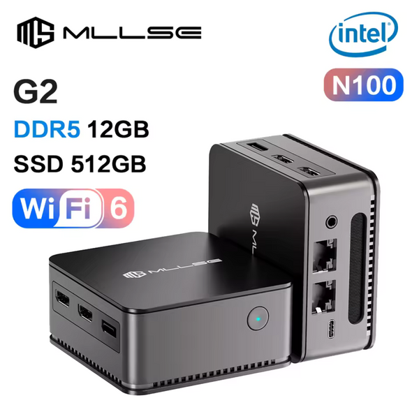 Mllse G2 Mini Desktop (Alder Lake N100 / 12GB RAM / 512GB SSD)