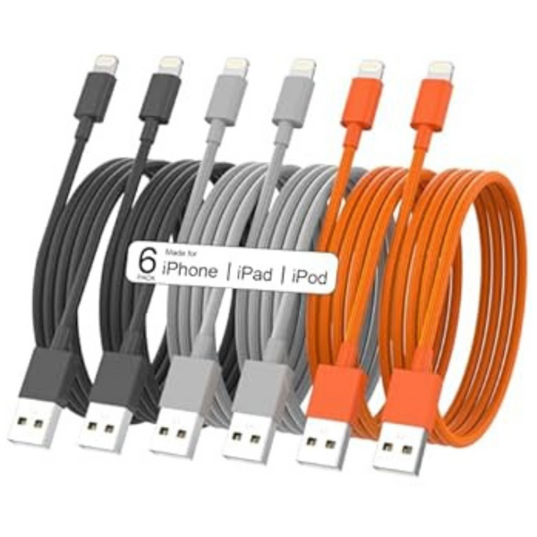 6-Pack Original iPhone Fast Charge Lightning Cable