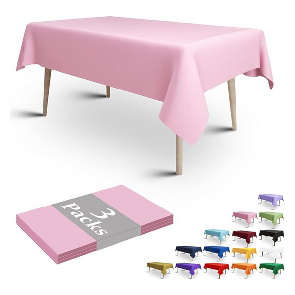 3-Pack 54 x 108" Disposable Table Cloths